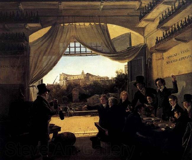 Franz Ludwig Catel Crown Prince Ludwig in the Spanish Wine Tavern in Rome Spain oil painting art